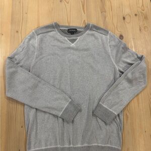 Express Light Gray V-Neck Sweater